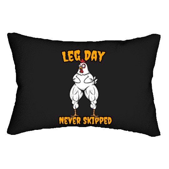 Funny Leg Day Lumbar Pillows | Leg Day Never Lumbar Pillows
