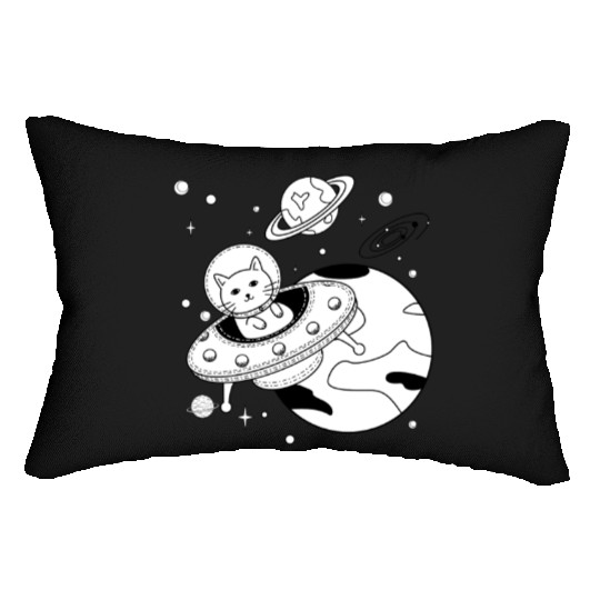 Space Cat Adventure Design Lumbar Pillows