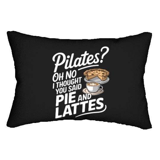 Pie and Latte Humor Design Lumbar Pillows