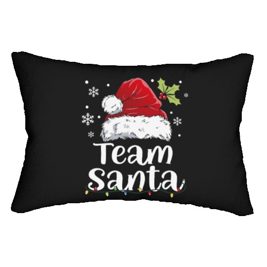 Team Santa Holiday Christmas Design Lumbar Pillows