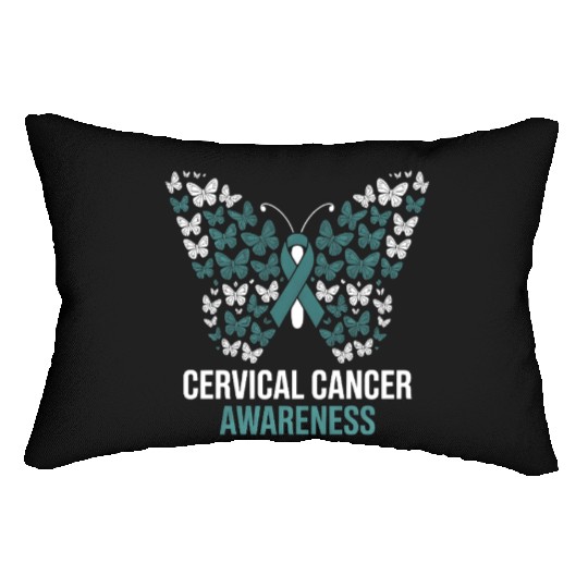 Cervical Cancer Awareness Butterfly Design Lumbar Pillows