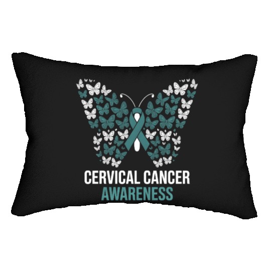 Cervical Cancer Awareness Butterfly Design Lumbar Pillows