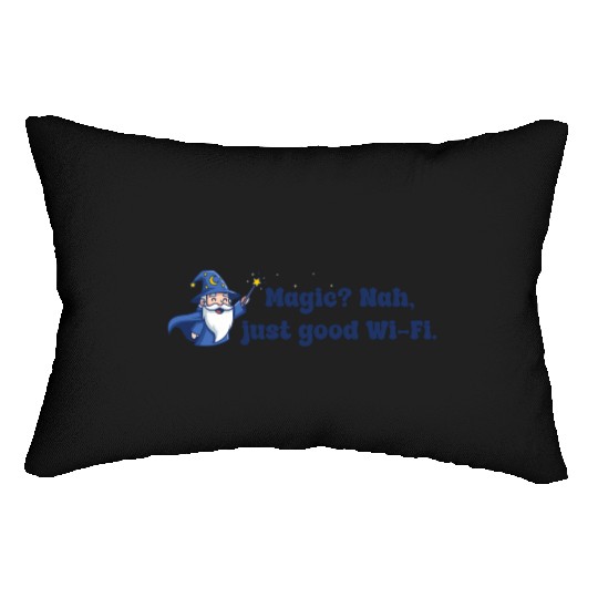 Whimsical Wizard with Star Wand Lumbar Pillows