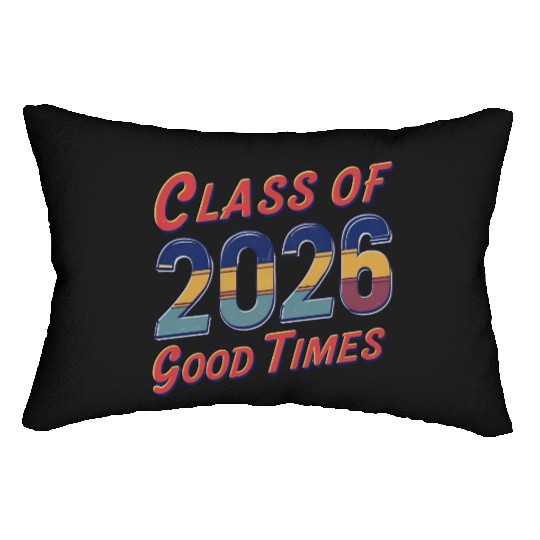 Class of 2026 Good Times Vintage Style Senior Lumbar Pillows