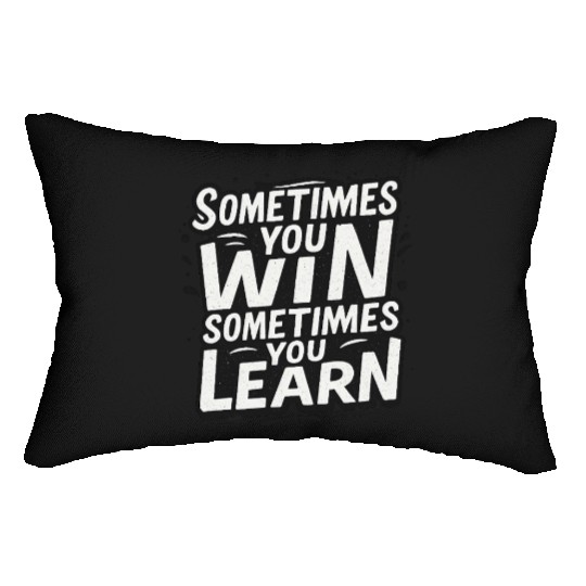 Motivational Quote Design Inspiring Growth Lumbar Pillows