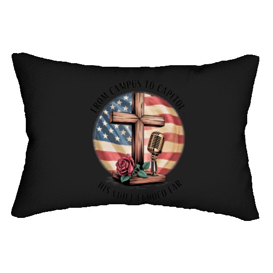 Charlie Kirk: Campus To Capitol Lumbar Pillows