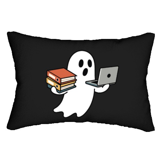 Halloween Office Spirit Funny Laptop Work Lumbar Pillows