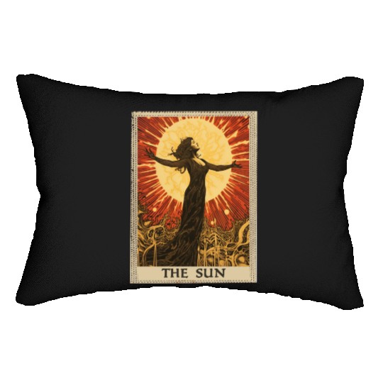 Vintage Tarot Card The Sun Lumbar Pillows