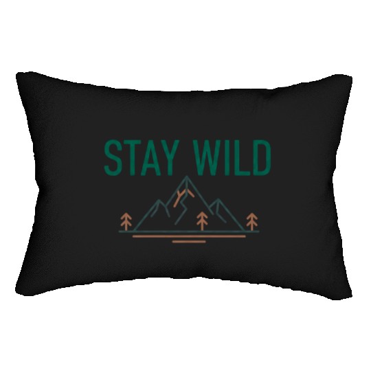 Mountain Wilderness Stay Wild Lumbar Pillows