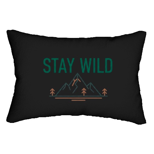 Mountain Wilderness Stay Wild Lumbar Pillows
