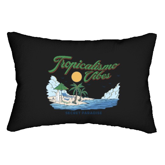 Tropical Island Escape Design Lumbar Pillows
