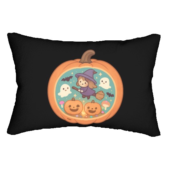 Halloween Kids Friendly Ghost Lumbar Pillows Artwork