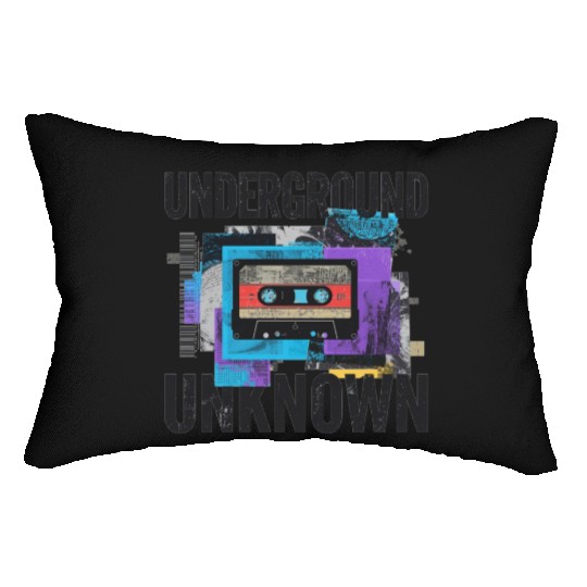 Underground Cassette Tape Urban Art Lumbar Pillows