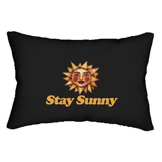 Sun and Smiley Face Motivational Design Lumbar Pillows