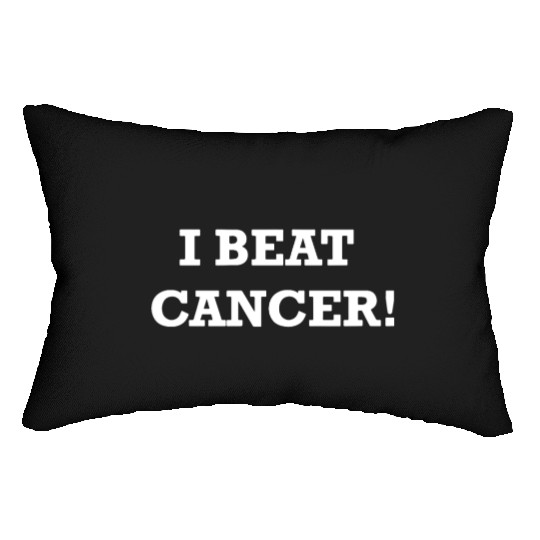 I BEAT CANCER Cancer Survivor Mom Dad Teacher Insp Lumbar Pillows
