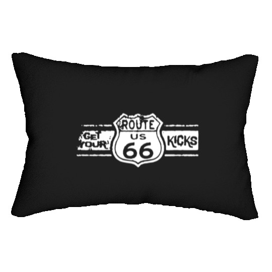 Get Your Kicks Route 66 Mechanics Work Classic Car Lumbar Pillows