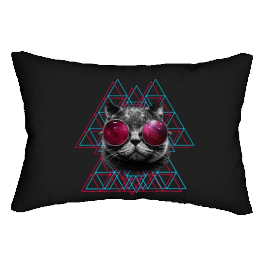 3D Space Cat Lumbar Pillows (Womens)