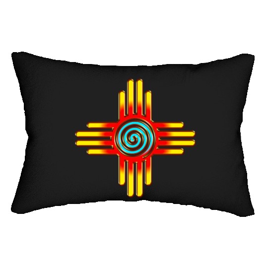 Zia Sun Spiral, Zia Pueblo, New Mexico I Lumbar Pillows
