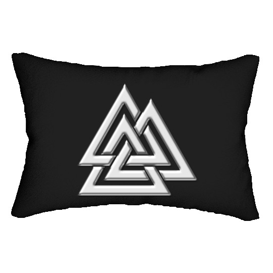 Valknut, Wotan's Knot, Walknot, Odin, Valhalla Lumbar Pillows