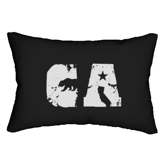 California Bear State Abbreviation Lumbar Pillows