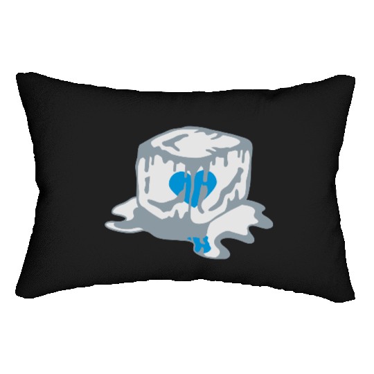 Ice Cube Heart Lumbar Pillows