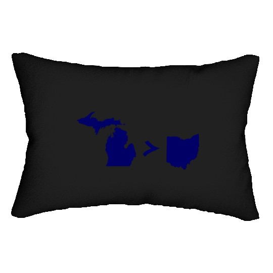 Funny Michigan Greater Than Ohio Lumbar Pillows