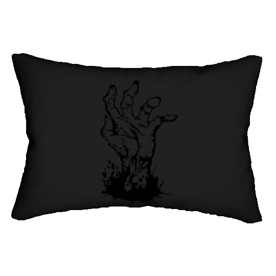 zombie hand Lumbar Pillows