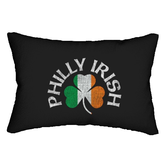 Philly Irish Shamrock Flag Apparel Lumbar Pillows