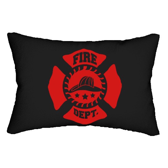 Fire Brigade logo symbol design Lumbar Pillows