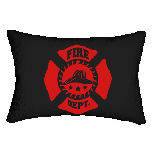 Fire Brigade logo symbol design Lumbar Pillows