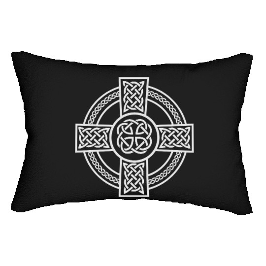 Celtic Cross Ireland Intricate Knotwork Design Lumbar Pillows