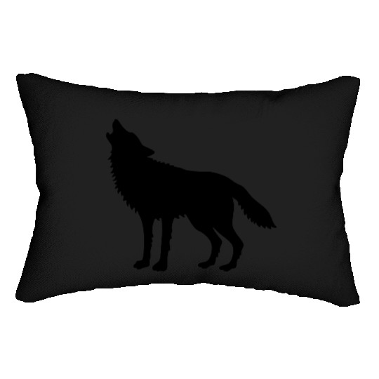 Howling Wolf (Silhouette) Lumbar Pillows