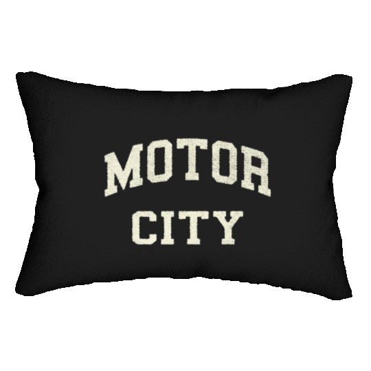 Classic Motor City Detroit Varsity Lumbar Pillows