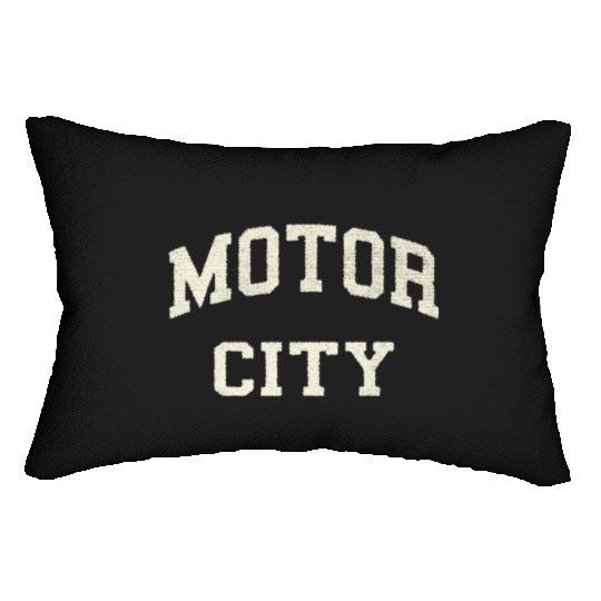 Classic Motor City Detroit Varsity Lumbar Pillows