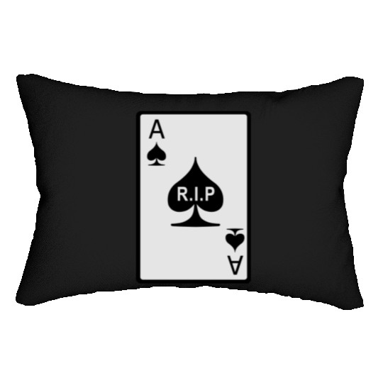 Rest in Peace Ace of Spades Lumbar Pillows