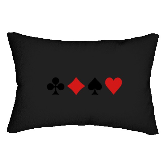 Playing Card Suits Lumbar Pillows