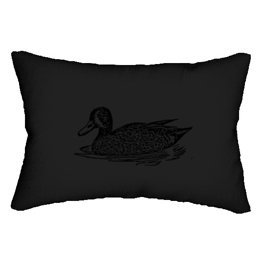 Blue winged teal Lumbar Pillows