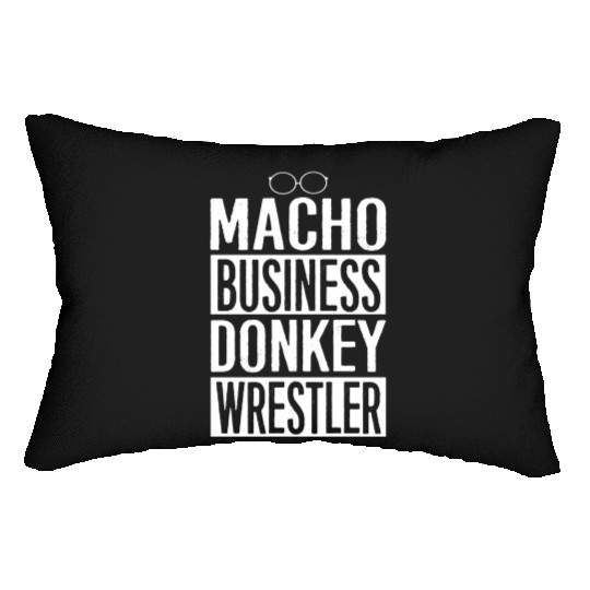 News radio – Macho business donkey wrestler Lumbar Pillows