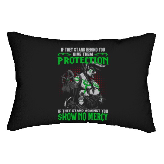 Warcraft-If they stand against you show no mercy Lumbar Pillows