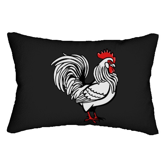 Cock witty bird Lumbar Pillows