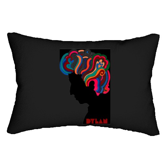Bob Dylan icon Lumbar Pillows