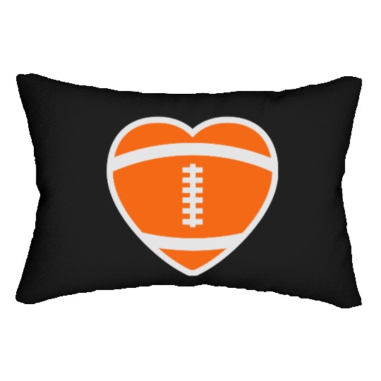 Football Rugby Heart Lumbar Pillows