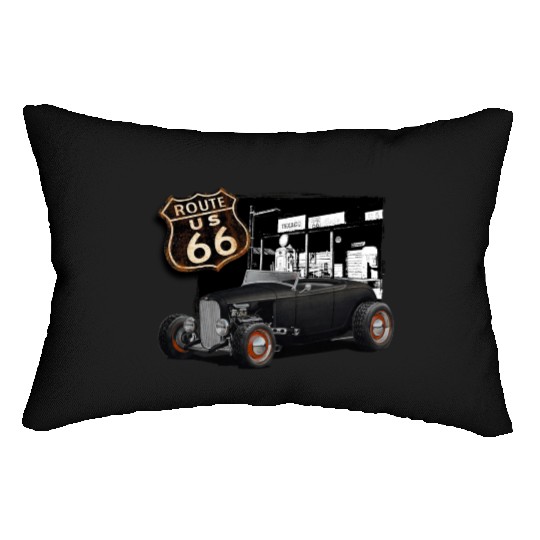 Route 66 1932 Ford Roadster Lumbar Pillows