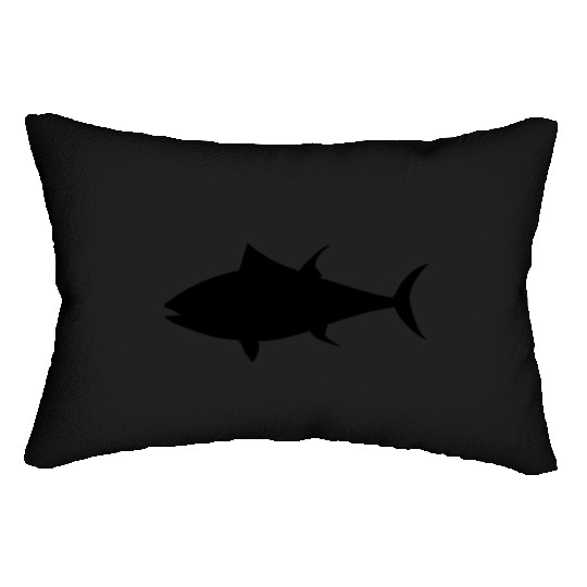 Tuna Fish Silhouette Lumbar Pillows