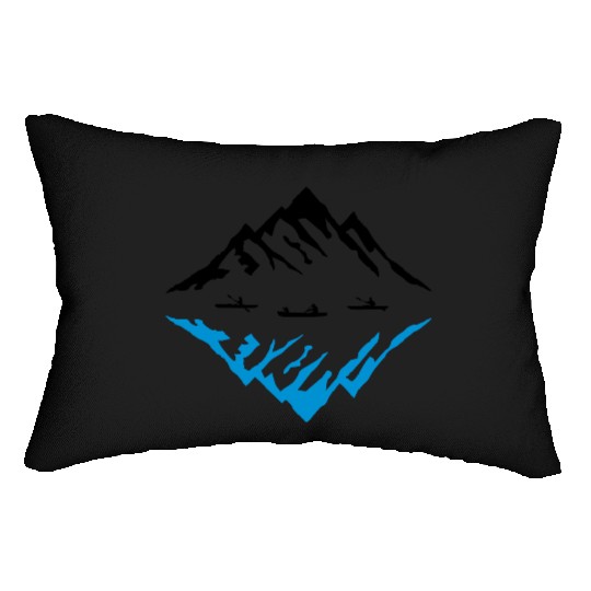 Canoe & Mountains, Reflection Lumbar Pillows