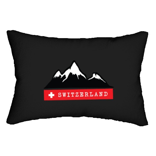 Switzerland, Mountains, Alps, Swiss, Nature, Snow Lumbar Pillows