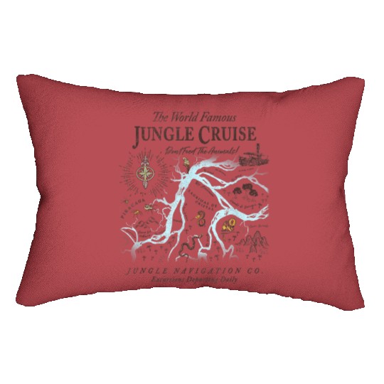 Disney Jungle Cruise World Famous Lumbar Pillows, Disney Jungle Cruise Lumbar Pillows
