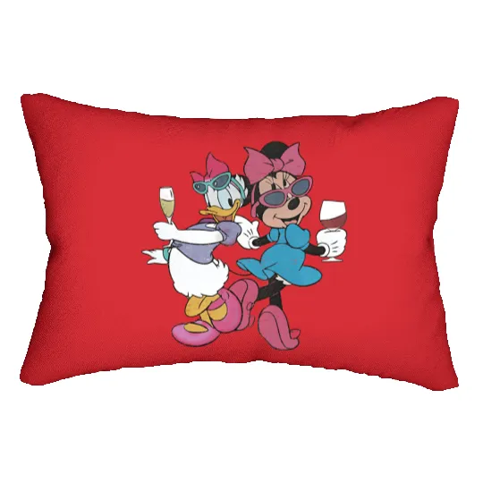 Epcot Minnie and Daisy, Disney Epcot Lumbar Pillows, Drink Around the World Lumbar Pillows