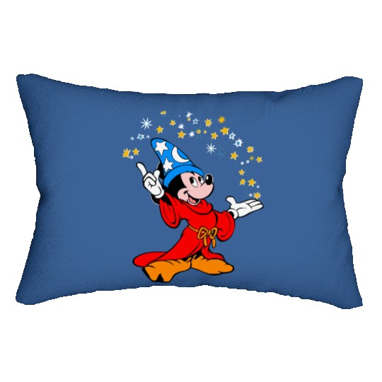 Retro Disney Fantasia Sorcerer Mickey Mouse Magic Wizard Lumbar Pillows, Magic Kingdom WDW Lumbar Pillows