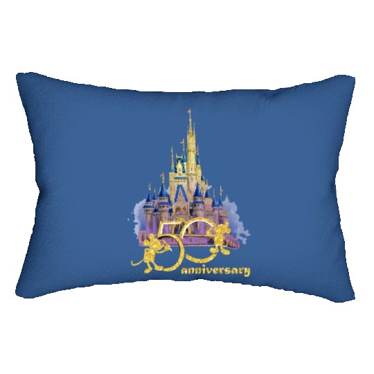 Disney 50th Anniversary Lumbar Pillows, Disney Magic Kingdom Lumbar Pillows, Matching Disney Family Lumbar Pillows